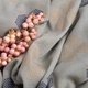 Ткань костюмная под лен с напылением квітка полин - изображение 3