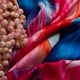 Ткань плательная атлас шелк акварель малина - изображение 3