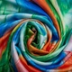 Ткань плательная атлас шелк акварель салат - изображение 1