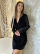 Халат женский велюровый с кружевными рукавами и спинкой Felisiya Lingerie Черный 78-170 L (2000002878018) - изображение 1