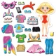 Магнитная игра Одевашка "Trendy girl" Vladi Toys VT3204-32 Укр 4525868 - изображение 3
