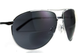 Окуляри біфокальні (захисні) Global Vision Aviator Bifocal (+3.0) (gray), чорні біфокальні лінзи в металевій оправі - зображення 2