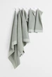 Рушник з бавовни фроте H&M HOME 100х150 см оливковий - зображення 4