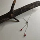 Серебряное колье с кораллом, вес изделия 3,3 гр (2147183) - изображение 4