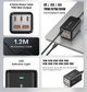 Зарядний пристрій Asometech 75W (2xUSB, 3xType-C) Quick charge - зображення 2