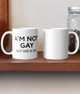 Чашка Керамическая кружка с принтом A`m not gay Белая 330 мл - изображение 2