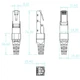 Конектор мережевий RJ45, STP, cat.6A, 50μ, 1.45мм, зі вставкою Kingda LW-NP-021-C6A - зображення 5