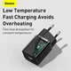 Сетевое зарядное устройство с входом Type-C BASEUS Super Si quick charger (1Type-C, 3A/30W, PD/QC). Black - изображение 5