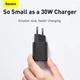 Сетевое зарядное устройство с входом Type-C BASEUS Super Si quick charger (1Type-C, 3A/30W, PD/QC). Black - изображение 7