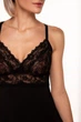 Рубашка ночная женская с кружевным лифом Sambario Amelie black 17k XL Черный - изображение 3