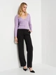 Кардиган вязаный женский Stradivarius 5013/713/604 S Сиреневый (SZ05013713604026) - изображение 3