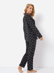 Piżama (koszula + spodnie) Aruelle Dayla pajama long XL Czarna (5905616141466) - obraz 2