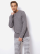 Piżama (bluza + spodnie) Aruelle Stefan pajama long 2XL Szara (5905616145402) - obraz 3