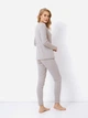 Domowy garnitur (bluza + spodnie) Aruelle Devon set latte M Szary (5904541435695) - obraz 2
