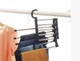 Многоярусная вешалка-органайзер для брюк Hanglite 5-in-1 Trouser Hanger металлическая на 5 ярусов Черный - изображение 2