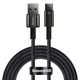 Кабель быстрой зарядки «USB to Type-C» Baseus Tungsten Gold 100W High Power 2m, чёрный - изображение 1