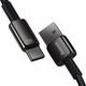 Кабель быстрой зарядки «USB to Type-C» Baseus Tungsten Gold 100W High Power 2m, чёрный - изображение 2
