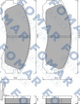 Тормозные колодки FOMAR FO478081 Mitsubishi Pajero, Outlander, Galant, Lancer, L200, ASX 425387, 425388, 425430 - изображение 1