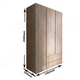 Шкаф Эверест ШЛ-3 Лайт 137х52х208 см Дуб Сонома - изображение 7