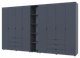 Комплект Doros Гелар с Этажеркой Графит 4+4 ДСП 348.2х49.5х203.4 (42005065) - изображение 1