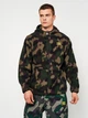Толстовка на флисе, на молнии мужская Umbro Terrain Polar Fleece Zip Hoodie C10030-JSU L Темно-зеленая с черным (5057807701154) - изображение 1