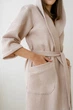 Халат женский вафельный COSY с капюшоном XL беж 202 - изображение 9