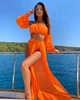 Пляжний жіночий костюм шифоновий One Size Помаранчевий (fitzi2925) - зображення 4