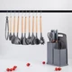 Набор кухонных принадлежностей Kitchenware Set 19 предметов (ножи, аксессуары, подставка) серый - изображение 4