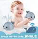 Игрушка для ванной TOPA Кит с подсветкой с фонтаном Spray Water Bath Toy Серый - изображение 1