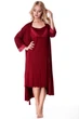 Комплект: халат і сорочка Fleri 62(8XL) Бордо (33926) - зображення 1