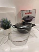 Кастрюля-фритюрница HotChef 24 см. с антипригарным покрытием, Черная - изображение 7