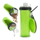 Пляшка для тварин RIAS Snack-Duo для води та корму зі складаною мискою Green (3_03743) - зображення 4