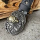 Пряжка Хижак LUX на чоловічий ремінь Gorillas Accessories Нейзельбер - зображення 11