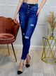 Jeansy skinny damskie Merribel Bohoola S Granatowe (5907621631505) - obraz 1