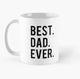 Чашка Керамическая кружка с принтом Best Dad Ever Лучший папа в мире Белая 330 мл - изображение 1