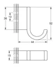 Крючок настенный одинарный GROHE Selection прямоугольный металлический черный 41216KF0 - изображение 2