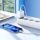 Блочок Borofone BA67A PD20W/QC3.0 с двумя выходами 1USB-A/1Type-C, набор с кабелем Type-C to Lightning White - изображение 3