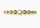 Мебельные ручки для комода, тумбы, шкафа Pearl ball золотые 160 мм - изображение 2