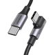 Кабель UGREEN US334 USB-C 2.0 to Angled USB-C M/M Cable Aluminium Shell with Braided 3 м Black (20583) - зображення 2