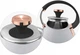 Электрочайник электрический чайник эргономичный с термометром металл 1,7 л 2200 Вт 29х23 см (475180-Prob) Серый - изображение 6
