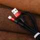 Кабель Hoco X26 USB to Type-C 18W 1m нейлоновый черно красный 6957531080251 - изображение 3