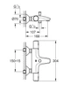 Змішувач для ванної із термостатом GROHE QuickFix Precision Start 345982430 чорний латунь CV032186 - зображення 2