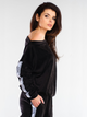 Bluza damska bez kaptura welurowa Awama A408 1132533 S/M Czarna (5902360552098) - obraz 4