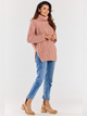 Sweter z golfem damski luźny Awama A477 1220688 One Size Różowy (5902360564916) - obraz 5