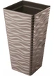 Горшок FormPlastic Sahara slim kwadro-40 коричневый (3970-068) - изображение 1