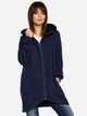Bluza damska rozpinana streetwear długa BeWear B054 86953 2XL-3XL Granatowa (5903068402685) - obraz 1