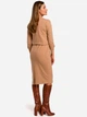 Sukienka trapezowa damska Stylove S194 91113 2XL Cappuccino (5903068447259) - obraz 2
