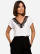 Bluzka damska z koronką Stylove S206 94955 S Ecru (5903068472435) - obraz 1