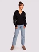 Bluza damska z kapturem elegancka BeWear B246 1197440 L Czarna (5903887678971) - obraz 4