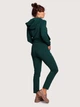Spodnie dresowe damskie BeWear B243 1197456 S Ciemnozielone (5903887678544) - obraz 2